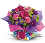 /images/telwhite03/10J120B^1lg.jpg Confetti Present Premier Flowers from Cottage Florist, Lakeland Fl 33813
